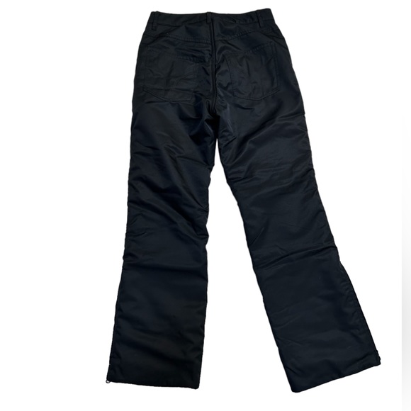 FERA Womens Warm Ski Pants 4R Black Stretch Nylon Zip Lined Boot Cut Snowboard - Picture 7 of 8